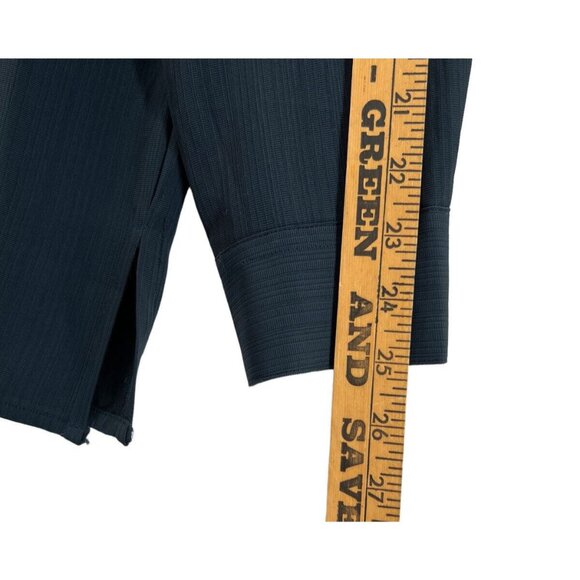 Vintage Equilibrio Mens M Blue Button Down Casual Blue Pocket Woven EUC - Picture 8 of 10